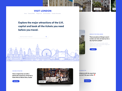 Visit London - Landing Page clean design flat landing page minimal modern ui ux