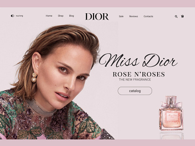 dior parfume branding design typography ui ux web website