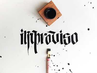 Improvisation blackletter caligrafia calligraphy fraktur gothic hand lettering hand letters hand writing lettering type typography