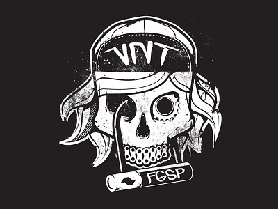 fixed gear crew cycle design fixed gear illustration logo skull