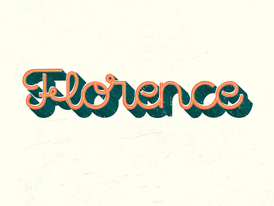 Florence design font illustration lettering logo type typography