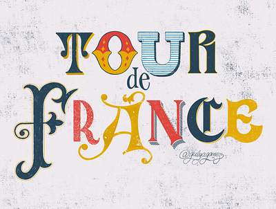 Tour de France font france illustration lettering logo type typography