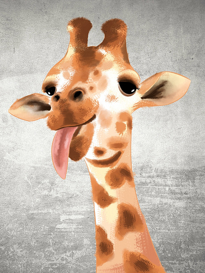 Giraffe illustration 插画 装饰画