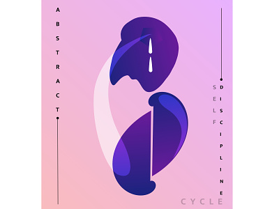 Self Discipline Cycle abstract art abstract design basic design design gradient graphic design illustration typography vector