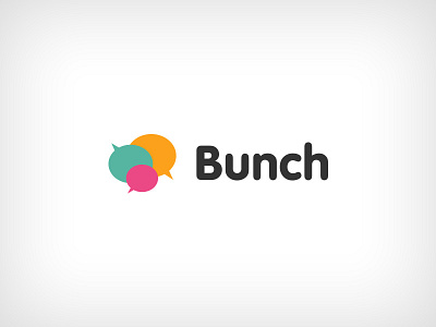 Bunch logo 2 brand branding conversation design identity logo social media typography