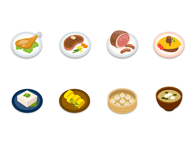 Food icons by takuji ikeda on Dribbble