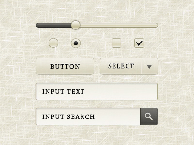 "Sepia" GUI Elements button interface ui