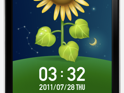 Flower Clock App app clock flower leaf