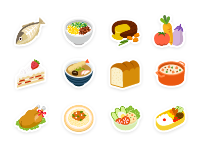"Recipe Category" Icons food icon illustration recipe