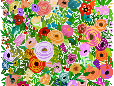 Garden Icon artwork digital art digital artwork digital drawing digital illustration floral floral art floral illustration flower illustration flowers graphic design illustrations