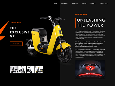 Bike Launch- Coming Soon Page automobile automotive design electric bike ui ux web website