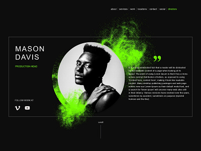 Directors Page 2 dark mode design glow illustration neon ui ux vector website