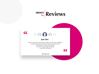 Testimonials design flat minimal ui ux web website