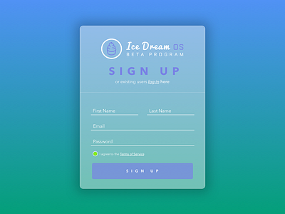 Sign Up Form dailyui dailyui 001 icon login mobile modal sign in sign up ui ui design ux ux design