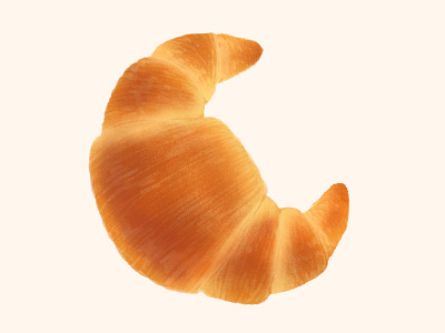 Croissant bread design food illustration