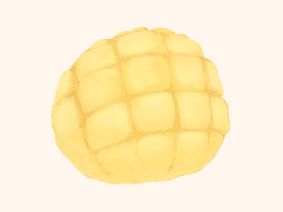 Melon bread bread design illustration melon bread