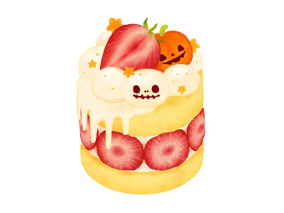 Halloween Strawberry Cake