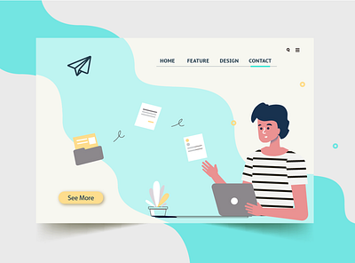 Contact Page contact page design illustration ux web website