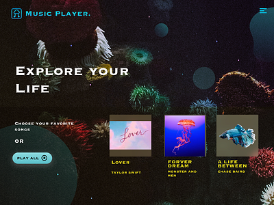 Music Player UI Design-1 7netic app design mp3 music ui web