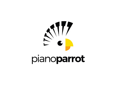 pianoparrot logo concept animation app branding design icon illustration illustrator logo music parrot piano smart typography unique logo unqiue concept vector