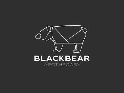 Blackbear Apothecary Logo animal apothecary bear design logo nature