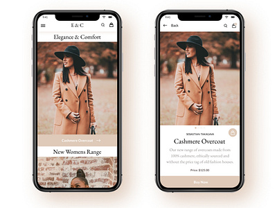 Elegant Clothing App dribbleshot productdesign uiuxdesign