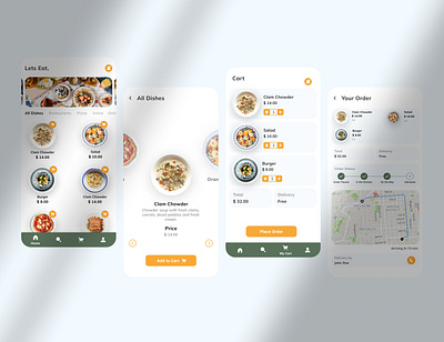 Food Delivery App concept app fooddeliveryapp order tracking uidesign uxdesign