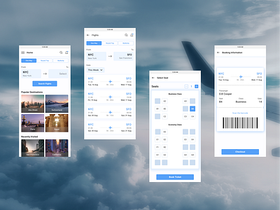 Ticket Booking App appdesign ticketbooking app travelapp uidesign uiux uxdesign
