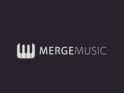 Merge Music branding design logo music piano vector