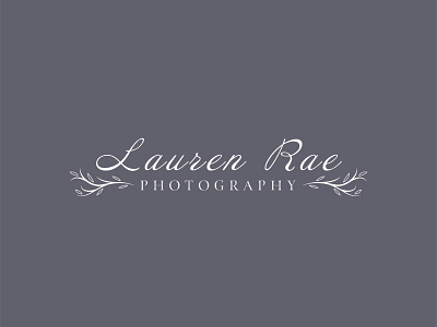 Lauren Rae Photography adobe branches branding clean design flowers gray illustration illustrator logo modern photgraphy typography vector