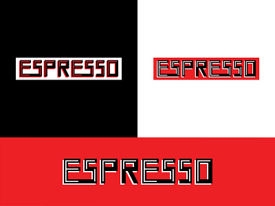 Espresso adobe black branding clean coffee design espresso illustration logo modern typography vector