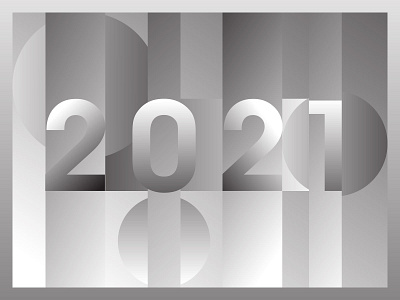 2 0 2 1 2021 black and white gradient graphic design illustration vector