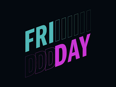 It's Friday!!!!!!! blue pink graphic design typo friday typographic typography