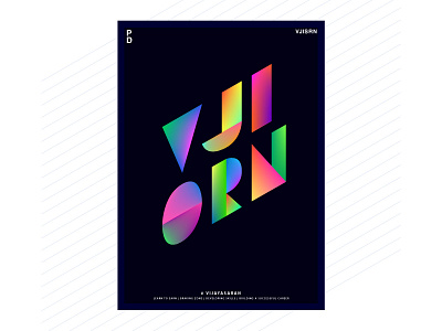 V J I S R N geometricdesign illustration isometricdesign posterdesign typography