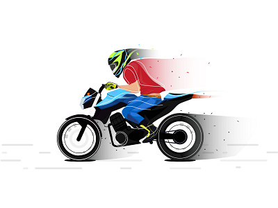Lone Rider !!! bike bike ride illustration vector vector art