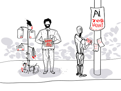 Human Jobs !!! art design future futurism graphic design illustration job vector
