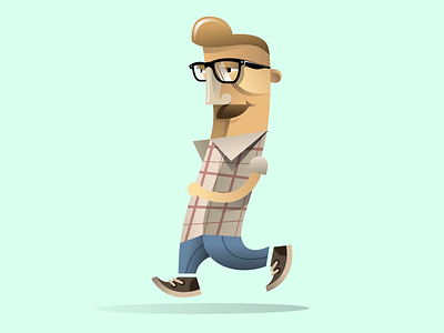Character character hipster illustration vector walking