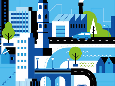 City buildings city illustration vector