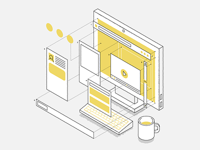 Web Design design illustration isometric layout technical vector web