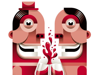 WineFor: Sharing digital art illustration sharing vector wine label winefor