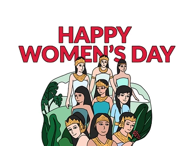 HAPPY WOMENS DAY animation app art artwork branding creative design design art digitaldrawing digitalpainting distressedunrest drawing dribblers flat illustration supplyanddesign womensday