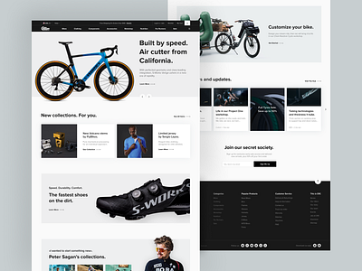 Chain Reaction Cycles - Redesign Concept / Main Page banner bicycle bike bikeshop clean concept design e commerce interaction interface main page market place redesign typography ui ux web