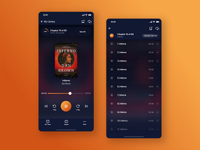 Audiobook app app app design mobile application design audiobook audiobook app dark ui debut shot design first shot graphic design hello dribbble ios mobile mobile app mobile app screens ui ui design app ux