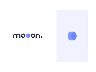Mooon - Logo Exploration branding clean design flat icon logo m simple typography ui white