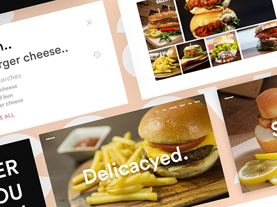 Burger App adobe xd burger clean design eat food landing page minimal order simple website white