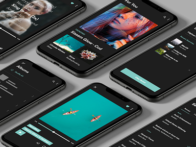 Music Player - Dark Theme app dark theme design figma mobile ui ux