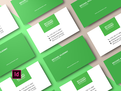 Free Adobe InDesign Template – Corporate Business Card adobe businesscard file free freebie indd indesign template