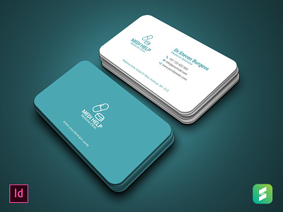 Free Medical Business Card – Adobe inDesign Template adobeindesign businesscard free freebie template