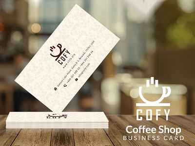 Cofy - Coffee Shop Business Card biglietto da visita cafeteria caffetteria caffè café capulus tabernam carte de visite coffee kahvila koffie shop tarjeta de visita