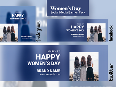 Free - Women's Day Social Media Banner banner banner ad cover facebook free freebbble freebee freebie instagam timeline twitter womens day